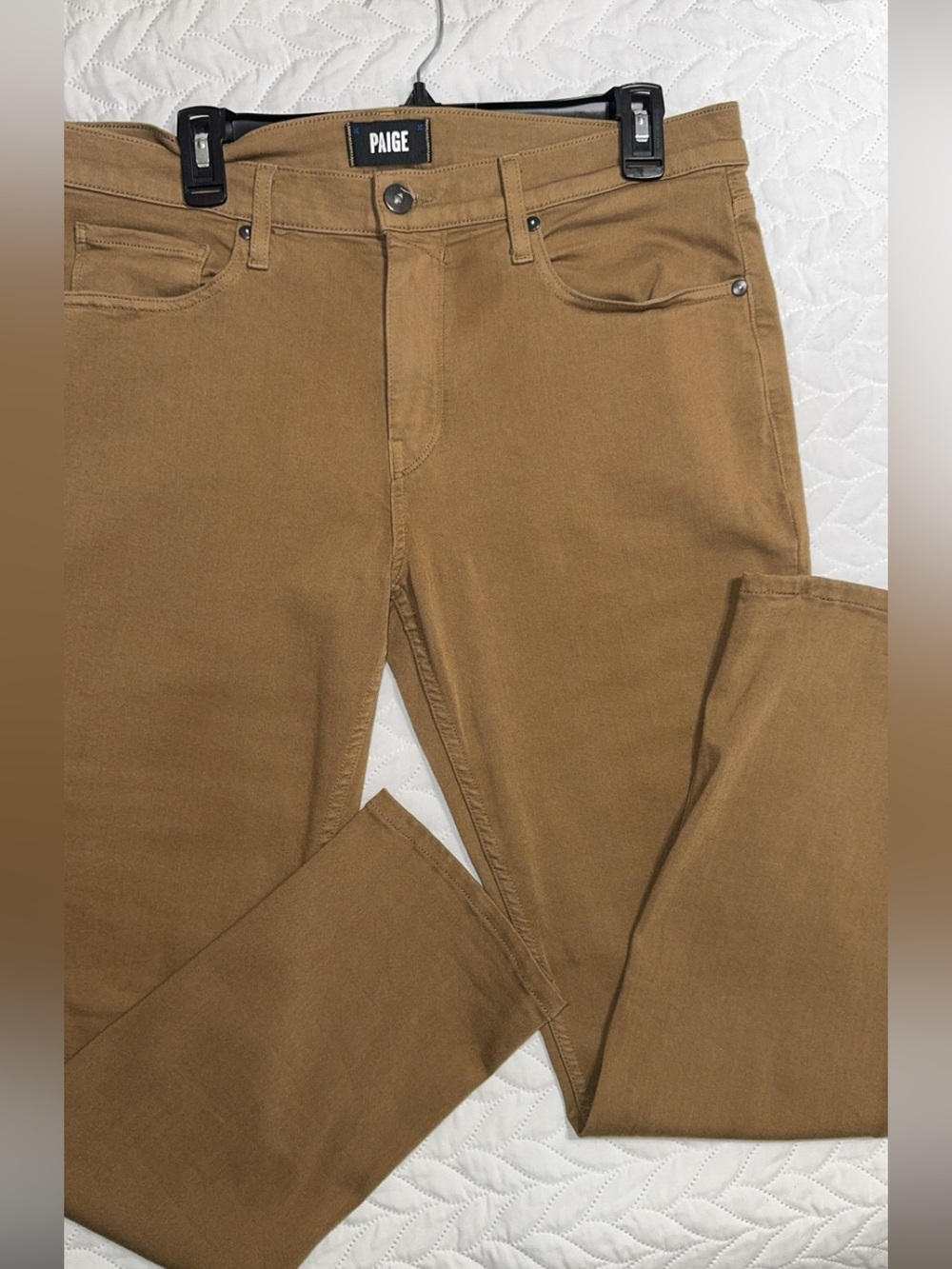 PAIGE Men's Slim Straight Jeans in Camel